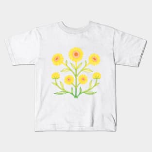 Golden Sunflowers Kids T-Shirt